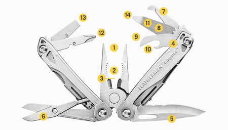 Leatherman Wingman stainless multitool (832523) - 14 tools