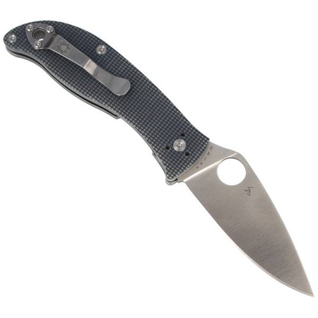 Spyderco Polestar G-10 Grey / BD1 Plain Folding Knife - C220GPGY