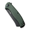 Sencut Traxler Green Canvas Micarta Folding Knife, Black Stonewashed 9Cr18MoV (S20057C-4)