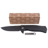 LionSteel SR Flipper Aluminum Black / Black Blade Folding Knife (SR11A BB)