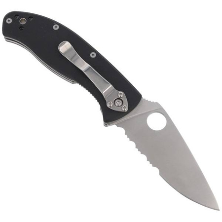 Spyderco Tenacious G-10 Black Combination Folding Knife (C122GPS)