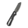 Civivi Crabby Shredded Carbon Fiber Folding Knife, Damascus by Ken Onion Jr. (C24055-DS1)