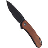 CIVIVI Elementum Flipper Knife Cuibourtia Wood, Black Stonewashed (C907U)