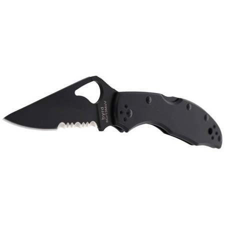 Spyderco Byrd Meadowlark 2 Stainless Black Blade Combination Folding Knife (BY04BKPS2)