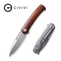 Civivi Cetos Cuibourtia Wood / Stainless Steel, Silver Bead Blasted 14C28N Folding Knife (C21025B-4)