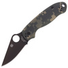 Spyderco Para 3 G-10 Digital Camo Plain Folding Knife (C223GPCMOBK)