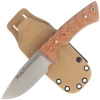 Muela Rhino Brown Canvas Micarta, Satin X50CrMoV15 Knife (RHINO-10SV.C/K)