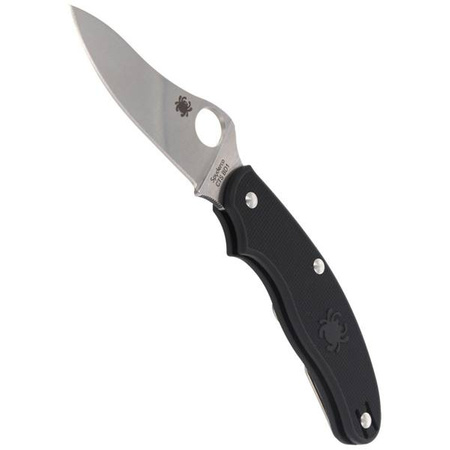 Spyderco UK Penknife FRN Black Drop Point Plain Folding Knife - C94PBK3