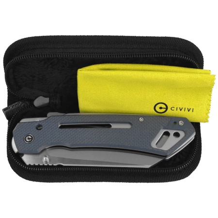 Civivi Buster FG Neutral Blue Coarse G10 Folding Knife, Satin Nitro-V by Snecx Tan (C24052-2)