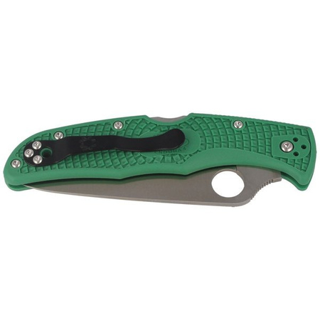 Spyderco Endura 4 FRN Green Flat Ground Plain Folding Knife (C10FPGR)