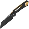 Civivi Buster FG Black Coarse G10 Folding Knife, Black Stonewashed/Satin Nitro-V by Snecx Tan (C24052-1)