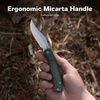 Civivi Clingman Green Canvas Micarta Folding Knife, Black Stonewashed Nitro-V by Taylor Martin Best Damn EDC (C23065-4)