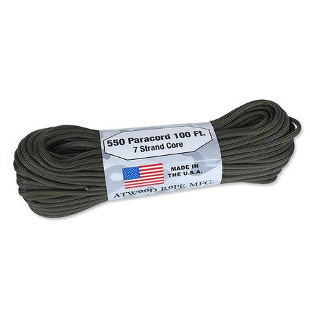 Atwood Rope - Paracord - MIL-SPEC 550-7 - 4mm - Olive Drab - 30.48m