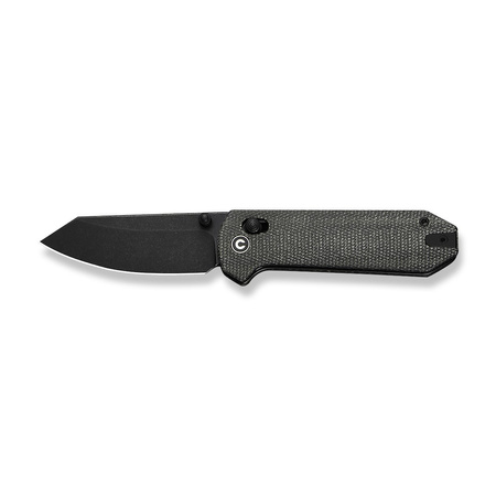 Civivi Yonder Knife Dark Green Canvas Micarta, Black Stonewashed 14C28N by Zac Whitmore (C23073B-1)