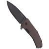 LionSteel KUR G10 Brown / Black Blade Folding Knife (KUR BBR)