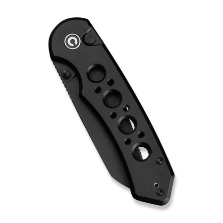 Civivi Pragma Prime Black Aluminum, Black Stonewashed 14C28N Folding Knife (C24067-1)