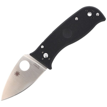 Spyderco Lil' Temperance 3 Black G-10 Plain Folding Knife - C69GP3