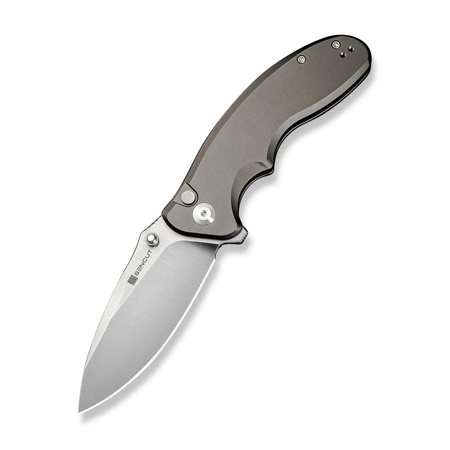 Sencut Cybrix Gray Aluminum, Satin 9Cr18MoV Folding Knife (S23098A-2)