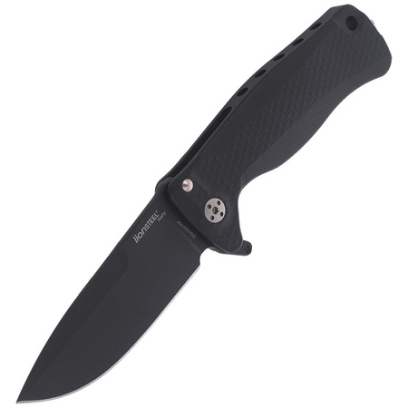 LionSteel SR Flipper Aluminum Black / Black Blade Folding Knife (SR22A BB)