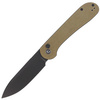 CIVIVI Button Lock Elementum Knife Olive Micarta, Black Stonewashed (C2103B)