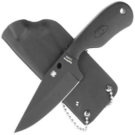 Spyderco Subway Bowie Black FRN Black LC200N Plain knife (FB48PBBK)