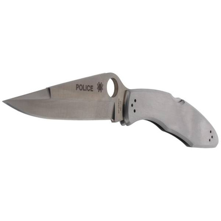 Spyderco Police Model Stainless Steel Plain Folding Knife - C07P