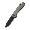 CIVIVI Button Lock Elementum II Gray Aluminum, Black Stonewashed Nitro-V (C18062PD-1)