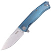 LionSteel Myto Folding Knife, Blue Titanium, Satin M390 by Molletta (MT01 BL)