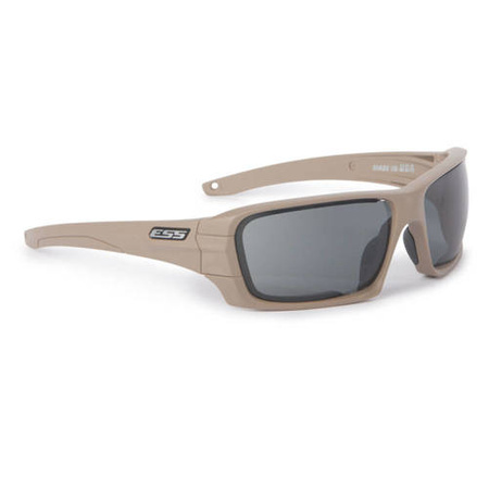 ESS - Rollbar Ballistic Glasses - Terrain Tan - Transparent / Tinted Smoke Gray - EE9018-07