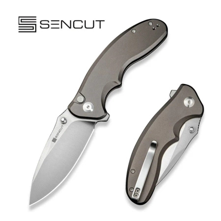 Sencut Cybrix Gray Aluminum, Satin 9Cr18MoV Folding Knife (S23098A-2)