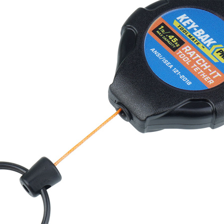 Key-Bak - ToolMate Ratch-It Tether 1 lb Retractor - 48" - Steel wheel - 0KB6-3A433