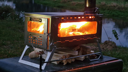 Bushmen - Fastfold Camping Stove L3W Tent Stove - Large - with three windows