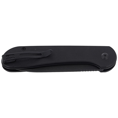 CIVIVI Button Lock Elementum Black G10 knife, Black Stonewashed (C2103A)