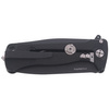 LionSteel SR Flipper Aluminum Black / Black Blade Folding Knife (SR22A BB)