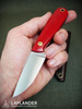 Brisa Necker 70 F knife - Red Micarta - Kydex scabbard