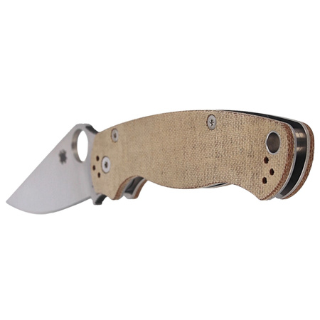 Spyderco Para Military 2 CPM Cru-Wear Folding Knife, Brown Micarta (C81MPCW2)