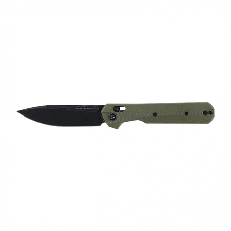 KNIVESPL - The First Sandvik 14C28N folding knife, green G10, black PVD coating