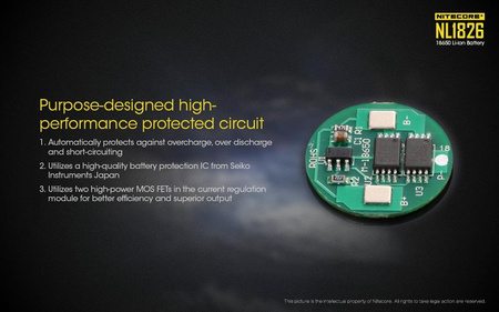 Nitecore 18650 NL1826 2600mAh battery