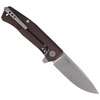 LionSteel Myto Earth Brown Aluminum, Stone Washed M390 Folding Knife by Molletta (MT01A ES)