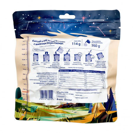 Lyommy - Freeze-dried food Chicken in cheese and leek sauce with gluten-free pasta 350 g