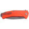 LionSteel KUR G10 Orange / Stone Washed Blade Folding Knife (KUR OR)