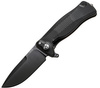 LionSteel SR Flipper Aluminum Black / Black Blade Folding Knife (SR11A BB)