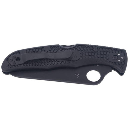 Spyderco Pacific Salt 2 Black Blade FRN Plain Folding Knife (C91PBBK2)