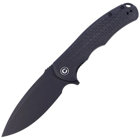 CIVIVI Praxis Black Coarse Micarta Knife, Black Stonewashed (C803G)