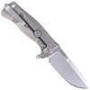 LionSteel Grey Titanium Folding Knife, Satin Sleipner by Molletta (SR22 G)