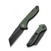 Civivi ExOne Green Canvas Micarta Folding Knife, Black Stonewashed Nitro-V by Brian Brown (C23036-3)