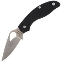 Spyderco Byrd Tern Slipit G-10 Black Plain Folding Knife (BY23GP)