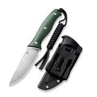 Civivi Stormridge Green Canvas Micarta knife, Satin Nitro-V (C23041-3)