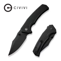 Civivi Vexillum Black G10, Black Stonewashed Nitro-V Folding Knife (C23003D-1)