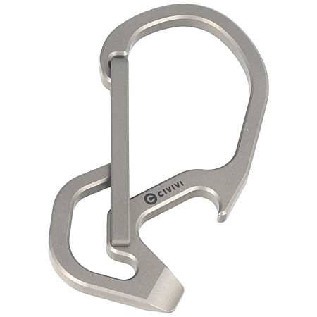 CIVIVI Click Carabiner Keychain Multi-Tool, Gray Titanium (CA-01A)